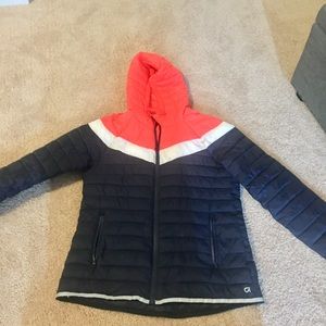 multicolor gap body ski jacket blue / pink